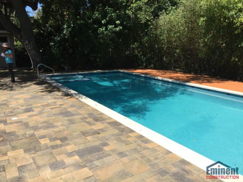 Pool Deck Pavers in Mandeville canyon, CA